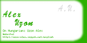 alex uzon business card